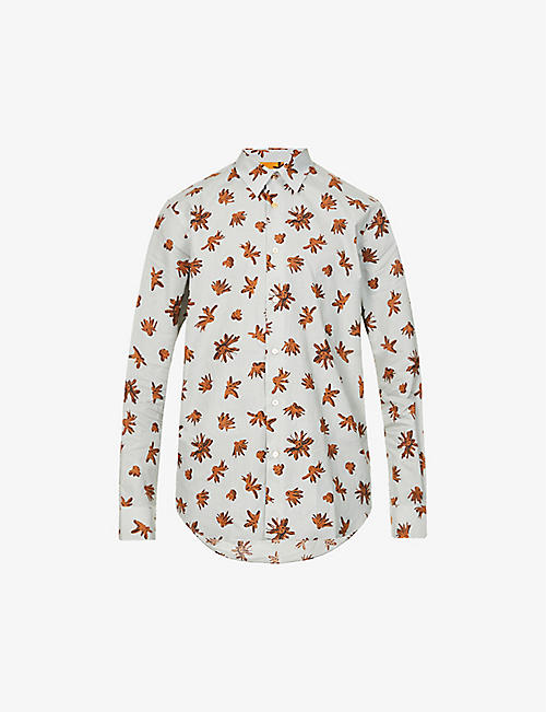 PAUL SMITH: Floral-print organic-cotton shirt