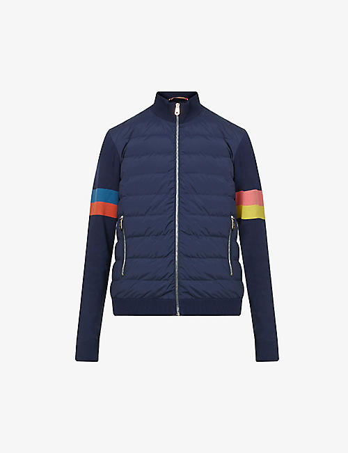 PAUL SMITH: Striped padded shell-down puffer jacket