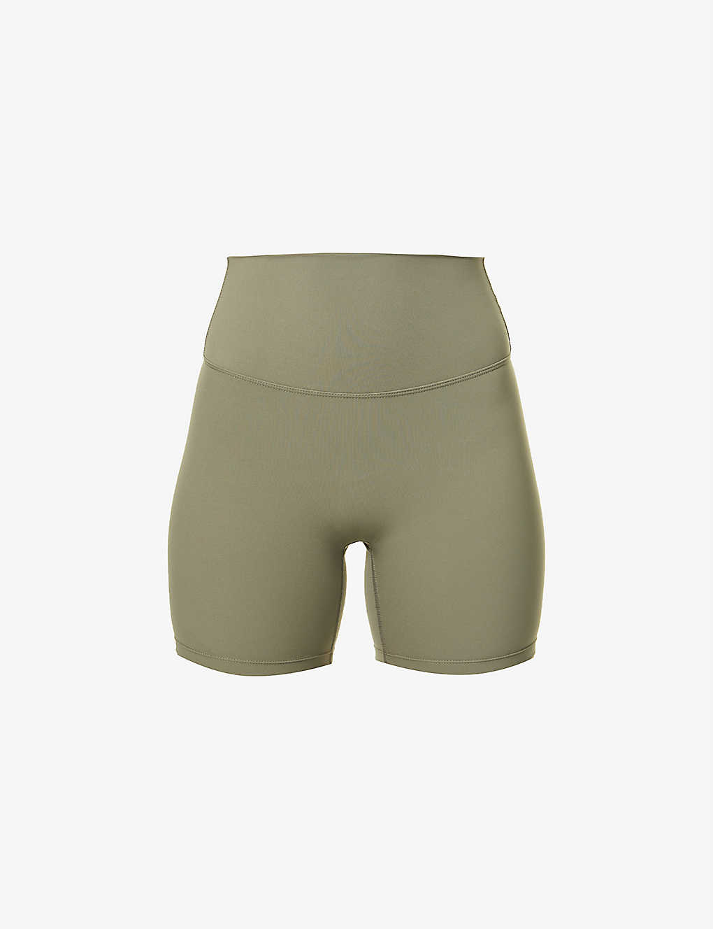 Adanola Ultimate Fitted High-rise Stretch-jersey Bike Shorts In Olive Green