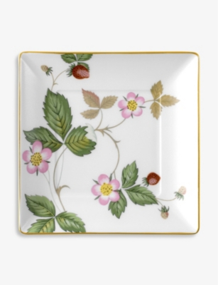 Wedgwood Wild Strawberry Fine Bone China Square Tray 14cm