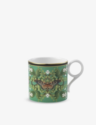Wedgwood Emerald Forest Dragonfly-print Porcelain Mug 280ml