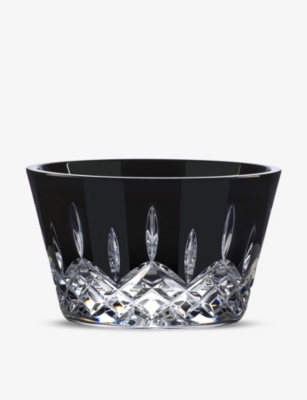 WATERFORD: Lismore Black crystal bowl 12.5cm