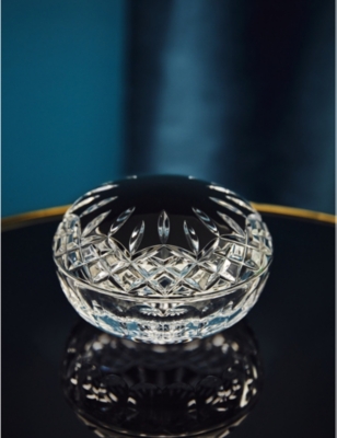 WATERFORD: Lismore Black crystal covered box