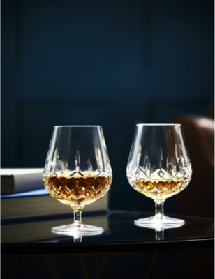 Waterford Set Of 2 Connoisseur Lismore Brandy Balloons