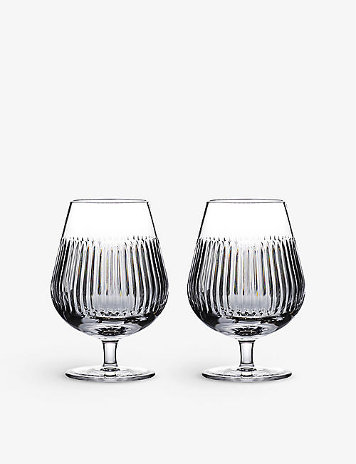 WATERFORD: Connoisseur Aras crystal-glass brandy glasses set of two