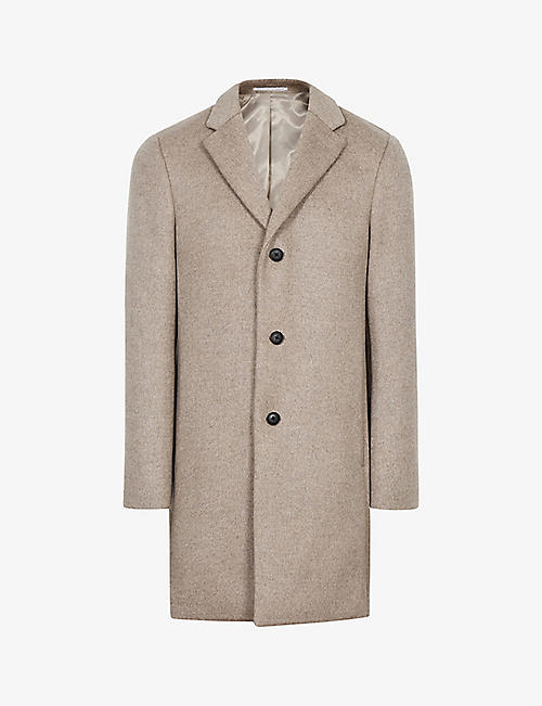 REISS: Gable notch-lapel wool-blend coat
