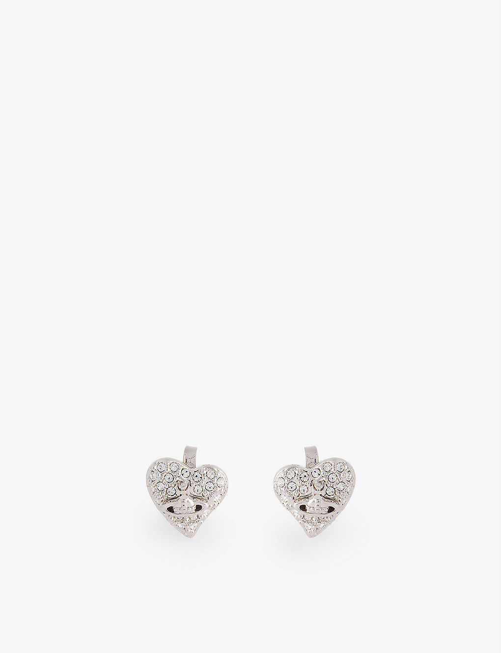 VIVIENNE WESTWOOD JEWELLERY - Heart-shaped mini brass earrings
