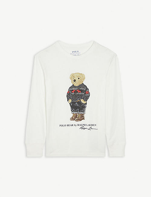 RALPH LAUREN: Polo Bear graphic-print cotton sweatshirt 6-14 years