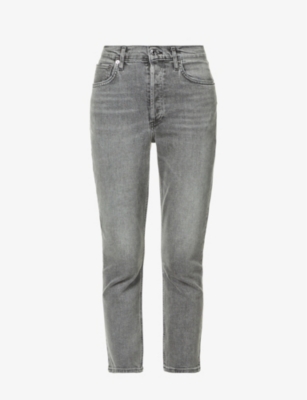 AGOLDE Riley cropped straight leg high rise jeans