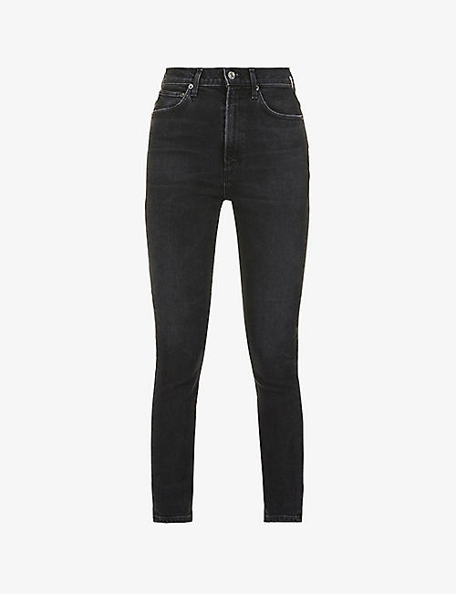 AGOLDE: Pinch Waist skinny high-rise stretch-organic denim jeans
