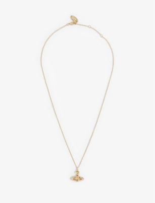 Vivienne Westwood Mayfair Bas Relief Brass And Crystal Charm