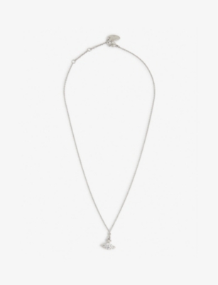 VIVIENNE WESTWOOD JEWELLERY: Reina Orb  brass and cubic zirconia pendant necklace