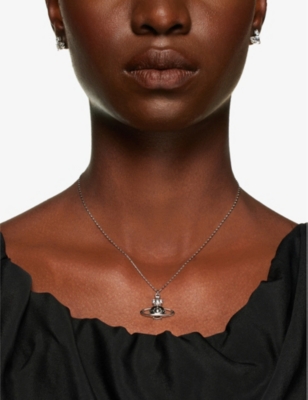 Suzie Orb silver-toned brass necklace