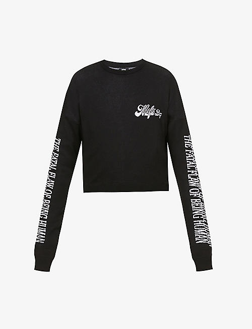 MSFTSREP: Fatal Flaw embroidered cotton-knit jumper