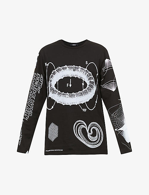 MSFTSREP: Graphic-print long-sleeved cotton T-shirt