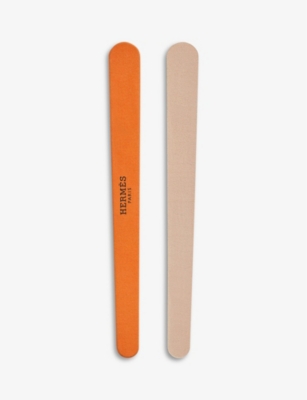 Hermes Les Mains Hermès Nail File Set Of 12 In Beige/orange