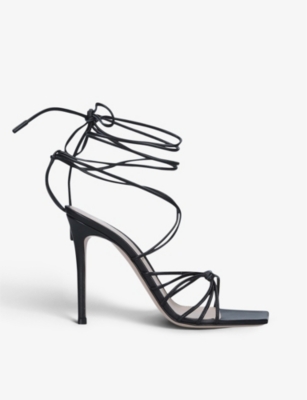 GIANVITO ROSSI: Sylvie square-toe leather heeled sandals