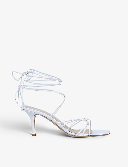 GIANVITO ROSSI: Sylvie square-toe leather heeled sandals