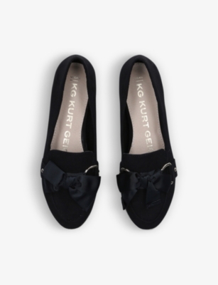 Kg Kurt Geiger Mable3 Bow-detail Vegan Loafers In Black