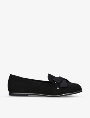 Shop Kg Kurt Geiger Women's Black Mable3 Bow-detail Vegan Loafers