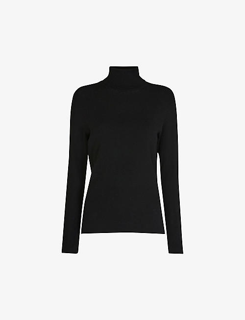 WHISTLES: Maja high-neck cotton-blend jumper