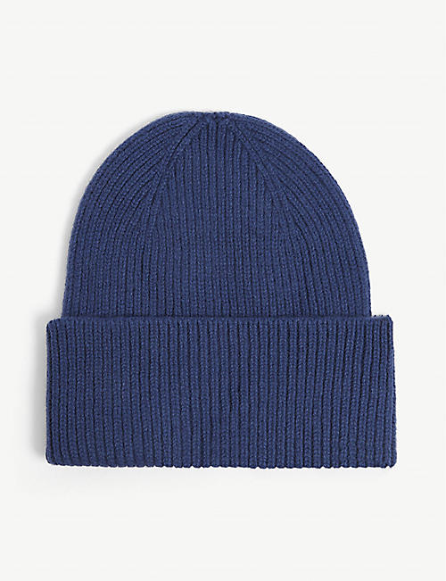 COLORFUL STANDARD: Ribbed recycled merino wool beanie hat