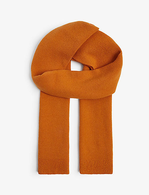 COLORFUL STANDARD: Ribbed recycled merino wool scarf