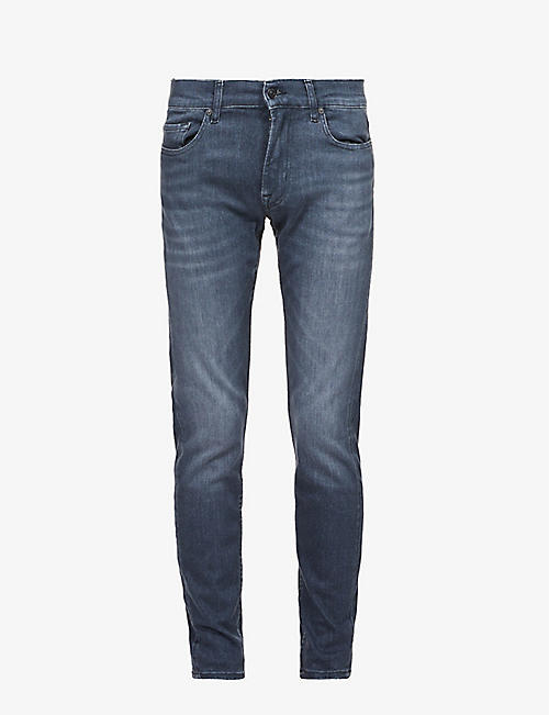 7 FOR ALL MANKIND: Ronnie slim-fit stretch-denim jeans