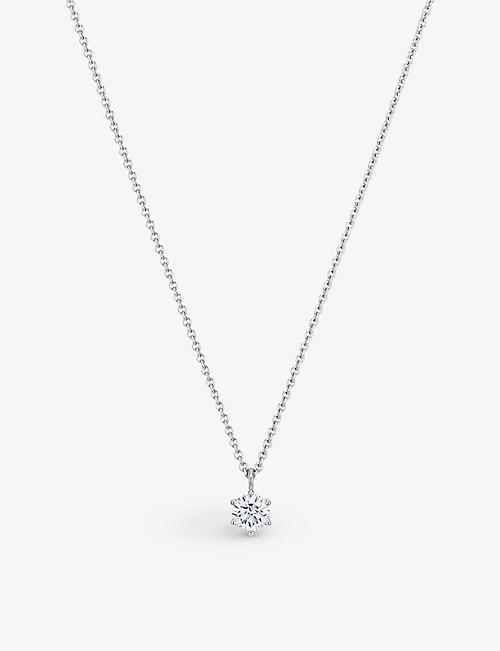 BUCHERER FINE JEWELLERY: Collitaire Heaven 18ct white-gold and 0.6ct brilliant-cut diamond pendant necklace