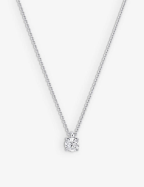 BUCHERER FINE JEWELLERY: Collitaire Joy Anchor 18ct white-gold and 0.75ct brilliant-cut diamond pendant necklace