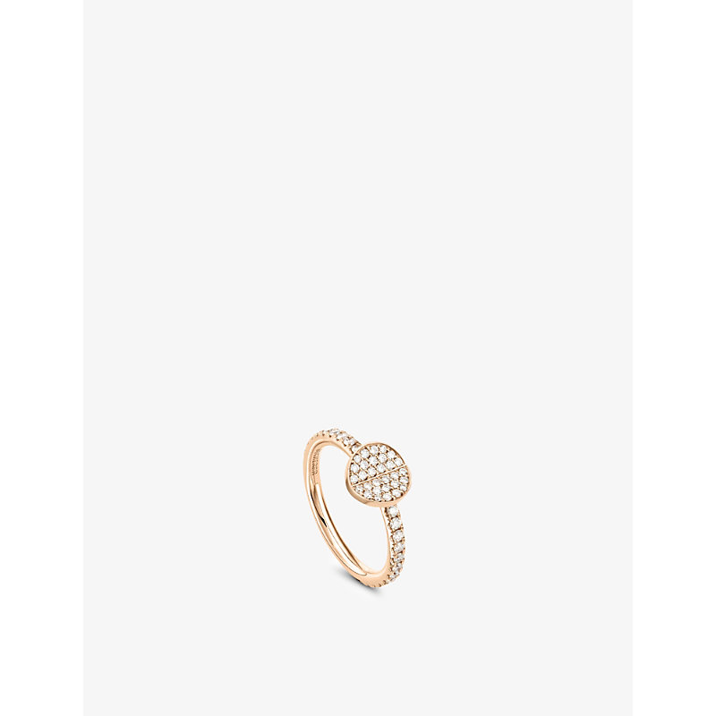Bucherer Fine Jewellery Womens Rose Gold B Dimension 18ct White-gold And 0.49ct Brilliant-cut Diamon