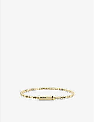 LE GRAMME: Beads Le 15g recycled 18ct yellow gold-plated sterling-silver bead bracelet