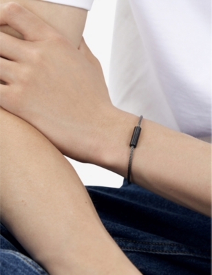 LE GRAMME: 7g brushed ceramic cable bracelet