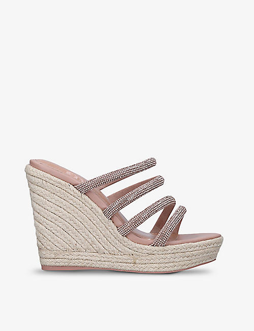 Lunar New Mexico Espadrille Wedge 5 UK Rose Gold 