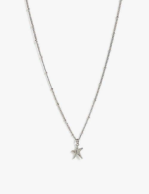 TED BAKER: Starahh Star Gaze brass and stainless-steel pendant necklace
