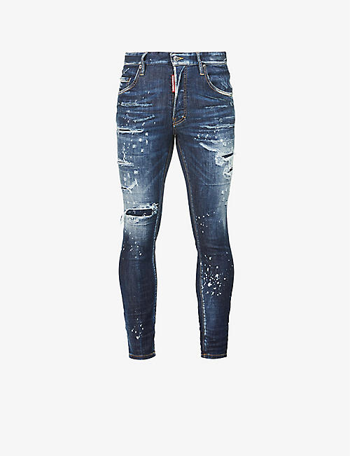 DSQUARED2: Tidy Biker slim-fit stretch-denim jeans