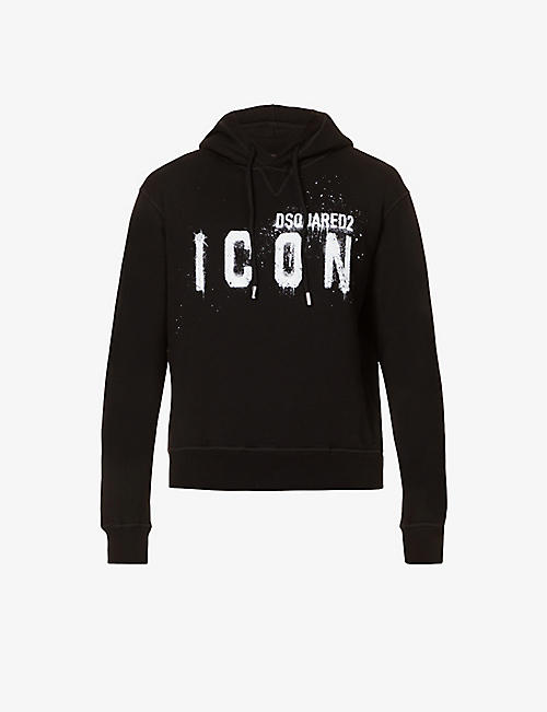 DSQUARED2: Icon Spray logo-print cotton-jersey hoody