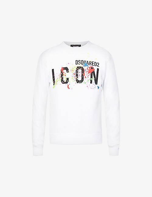 DSQUARED2: Icon Paint logo-print cotton-jersey sweatshirt