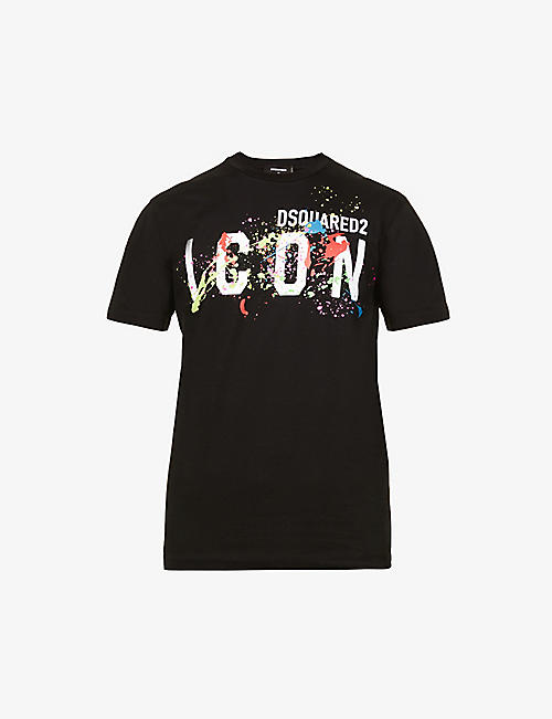 DSQUARED2: Icon Paint logo-print cotton-jersey T-shirt
