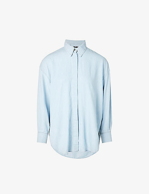 7 FOR ALL MANKIND: Weekend oversized cotton-blend shirt