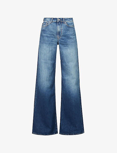 7 FOR ALL MANKIND: 7 For All Mankind x No. 21 flared high-rise stretch-denim jeans
