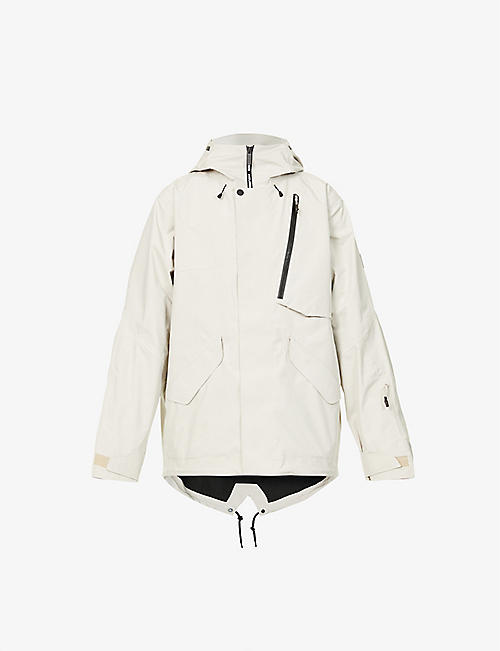 HOLDEN: Branded drawstring-waist shell hooded parka jacket
