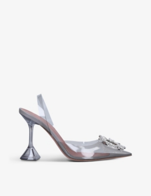 AMINA MUADDI Begum crystal-embellished PVC slingback pumps