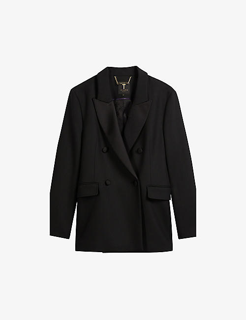 TED BAKER: Blayce double-breasted stretch-woven blazer