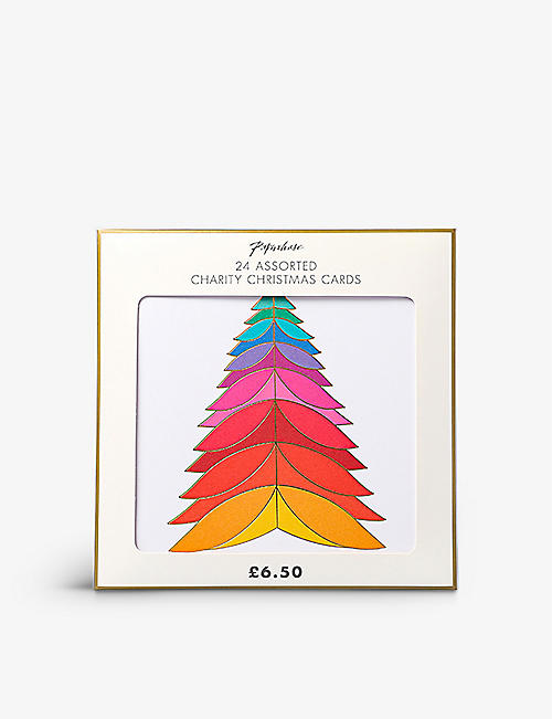 PAPERCHASE: Rainbow Tree charity Christmas cards pack of 24
