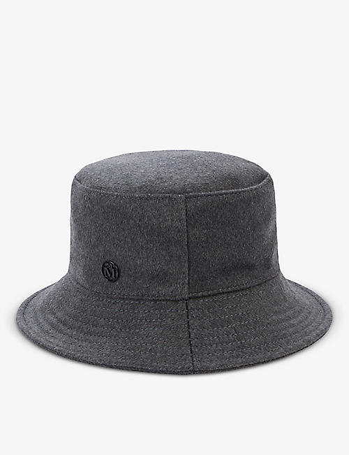 MAISON MICHEL: Angele logo-branded cashmere bucket hat