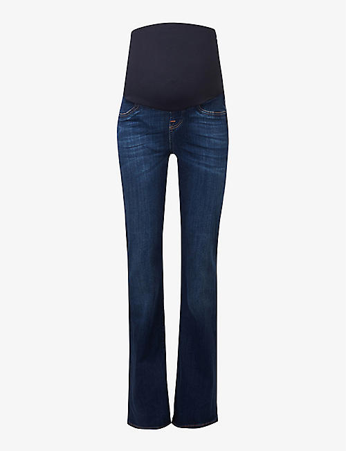 7 FOR ALL MANKIND: Maternity bootcut high-rise stretch-denim jeans