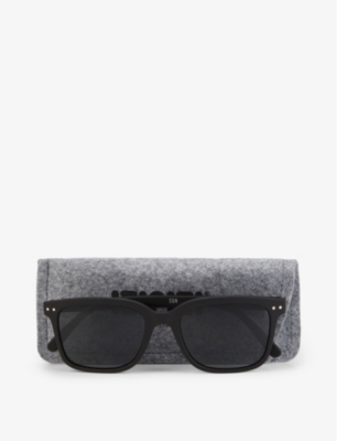 Shop Izipizi Slmslc01_00 #l Square-eye Acetate Sunglasses In Black