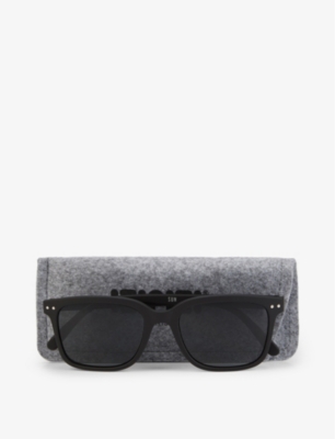 Izipizi Womens #l Square-framed Black Sunglasses In Black