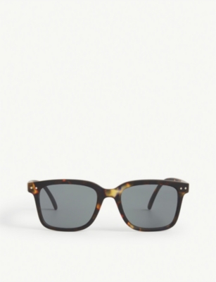 Izipizi Sun #l Trapezium-frame Acetate Sunglasses In Tortoise